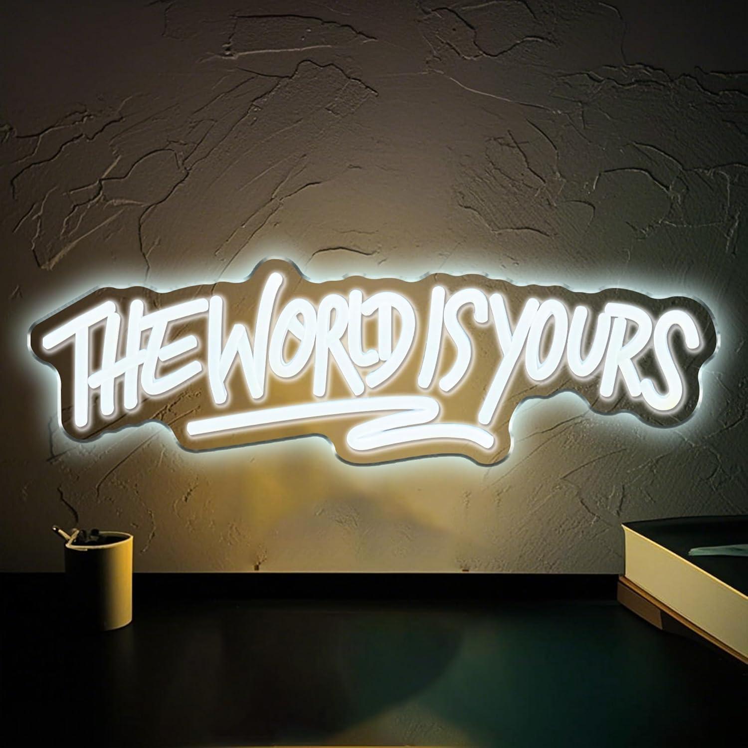 Wedding Led - Letrero de neón The World is