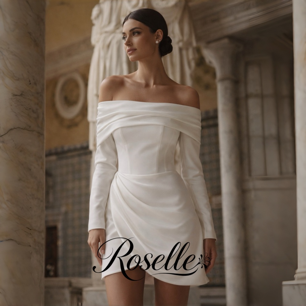 Wedding Qw - ROSELLE Mini Vestido de Novia Elegante