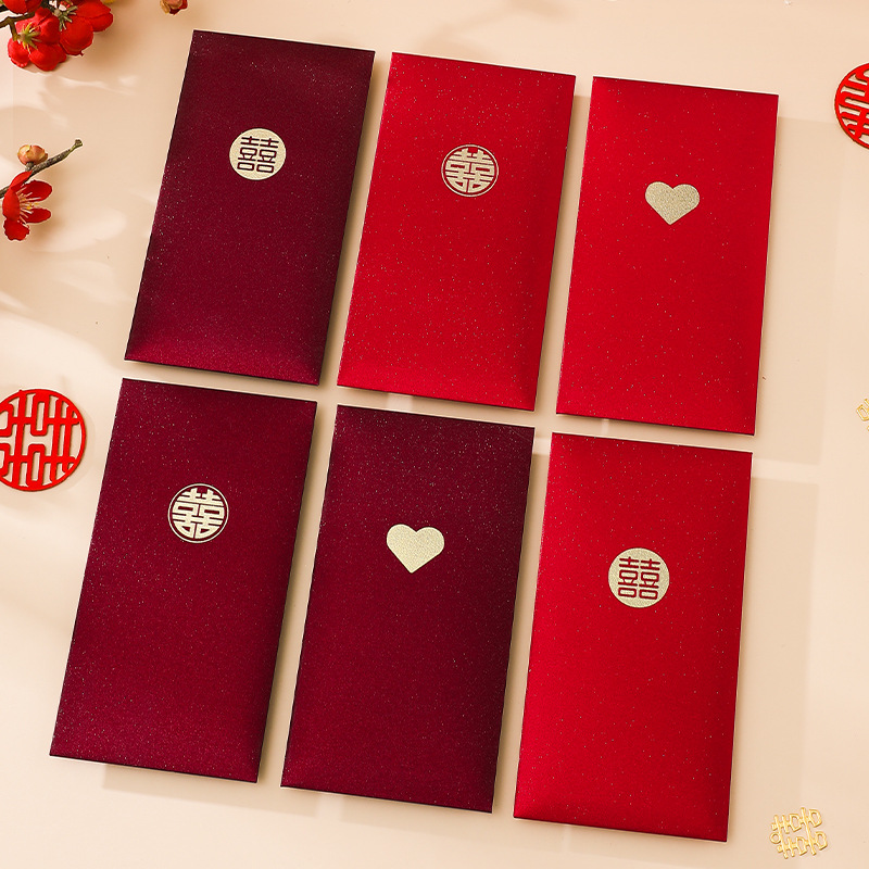 Wedding Envelopes - Paquete rojo de bendición con forma