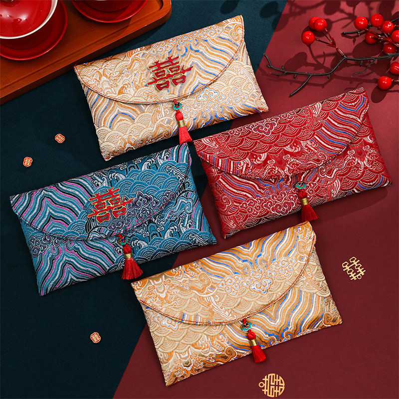 2 uds tela bordada brocada bod - Wedding Envelopes reseña y precio