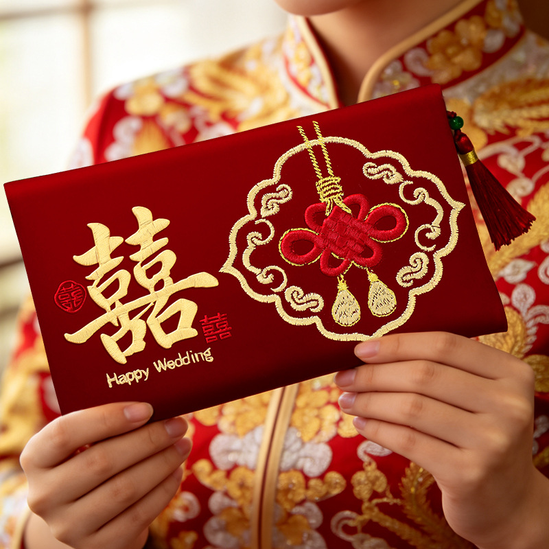 Sobres Rojos de Tela Bordada d - Wedding Envelopes reseña y precio