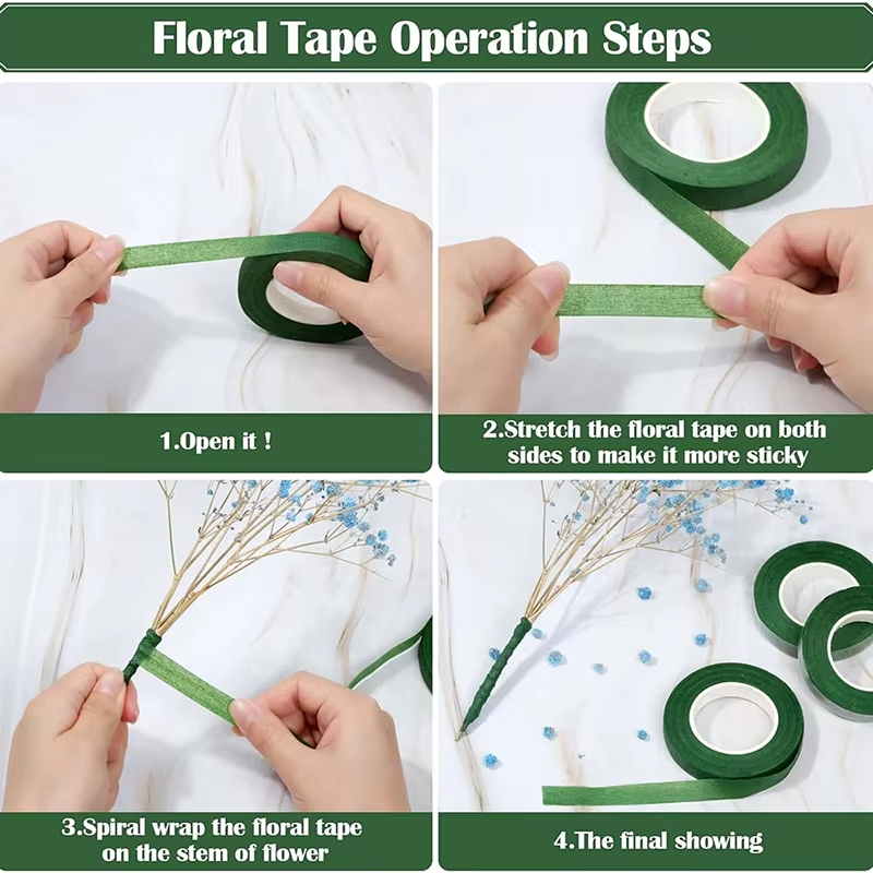 Cinta Floral Verde de 20 Yarda - Wedding Floral Supply reseña y precio