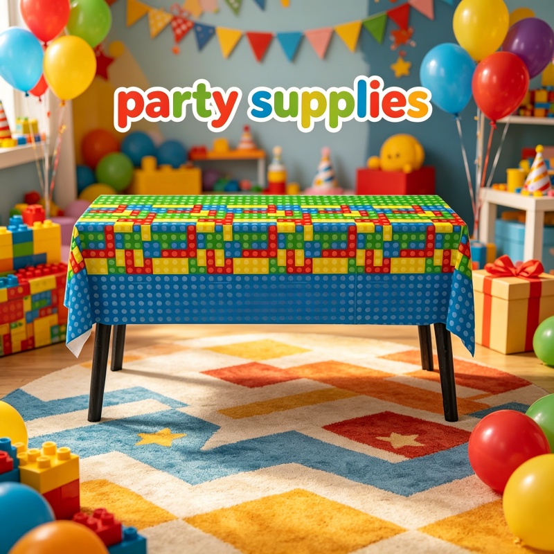 Mantel estilo bloques de const - Wedding Supply Kit reseña y precio