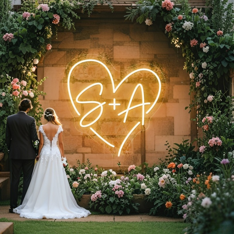 Letrero de neón LED con inicia - Wedding Led reseña y precio