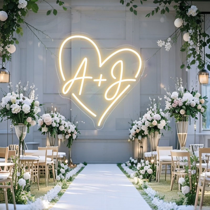 Letrero de neón LED con inicia - Wedding Led reseña y precio
