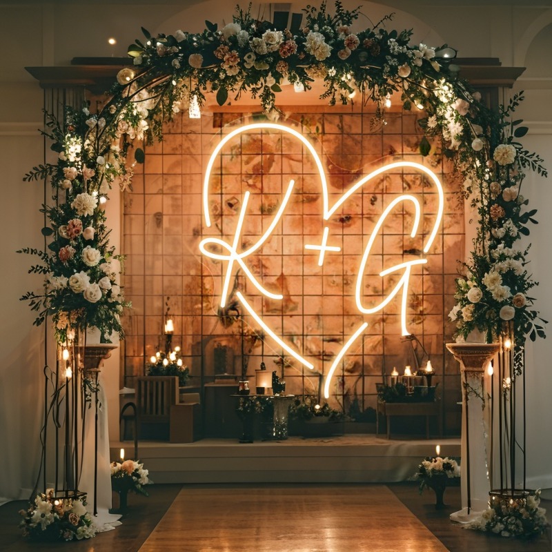 Letrero de neón LED con inicia - Wedding Led reseña y precio