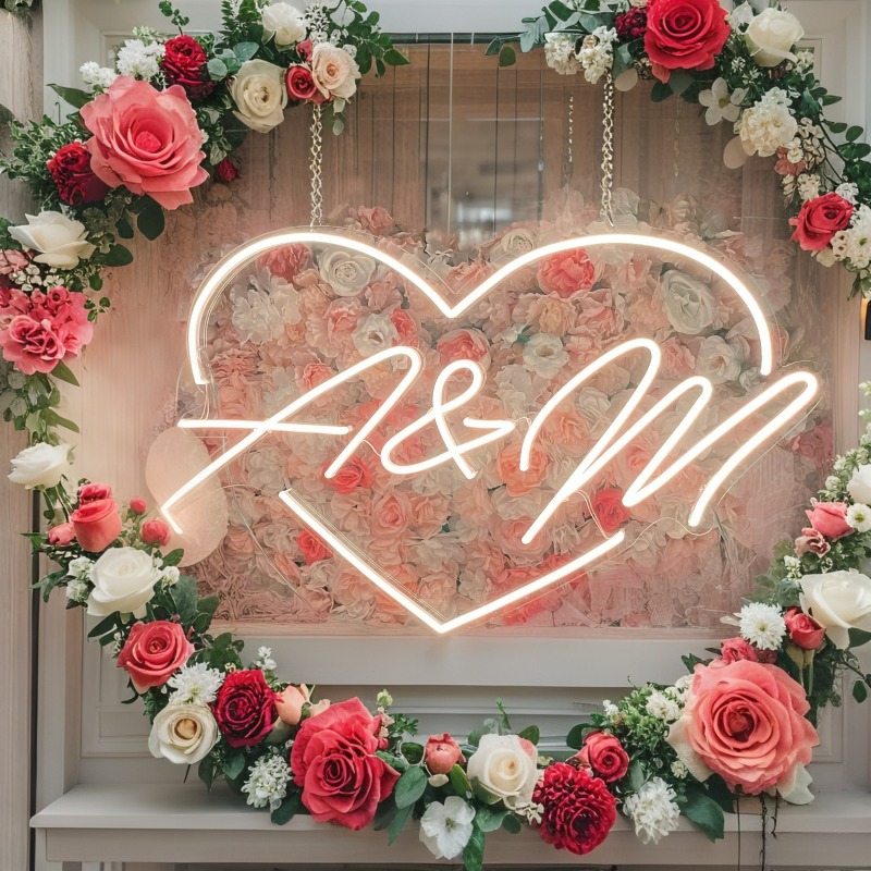 Letrero de neón LED con inicia - Wedding Led reseña y precio
