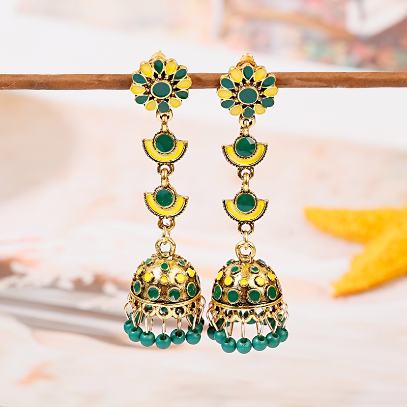 Jhumka Jhumki pendientes indio - Indian Wedding Supply reseña y precio