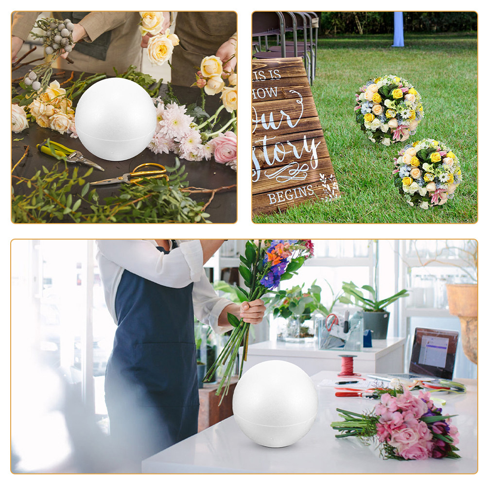 Bola Redonda de Espuma Blanca  - Wedding Supply Decor reseña y precio