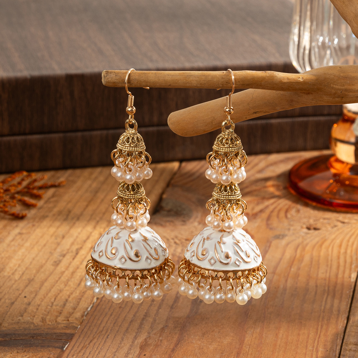 Pendientes indios Jhumka de Co - Indian Wedding Supply reseña y precio