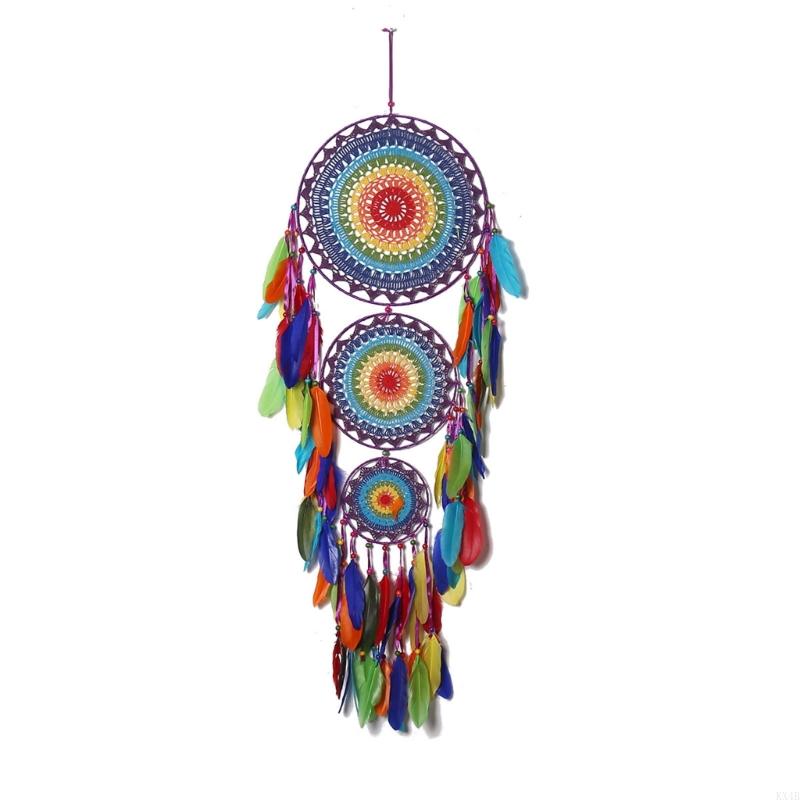 Atrapasueños de plumas de tres - Indian Wedding Supply reseña y precio