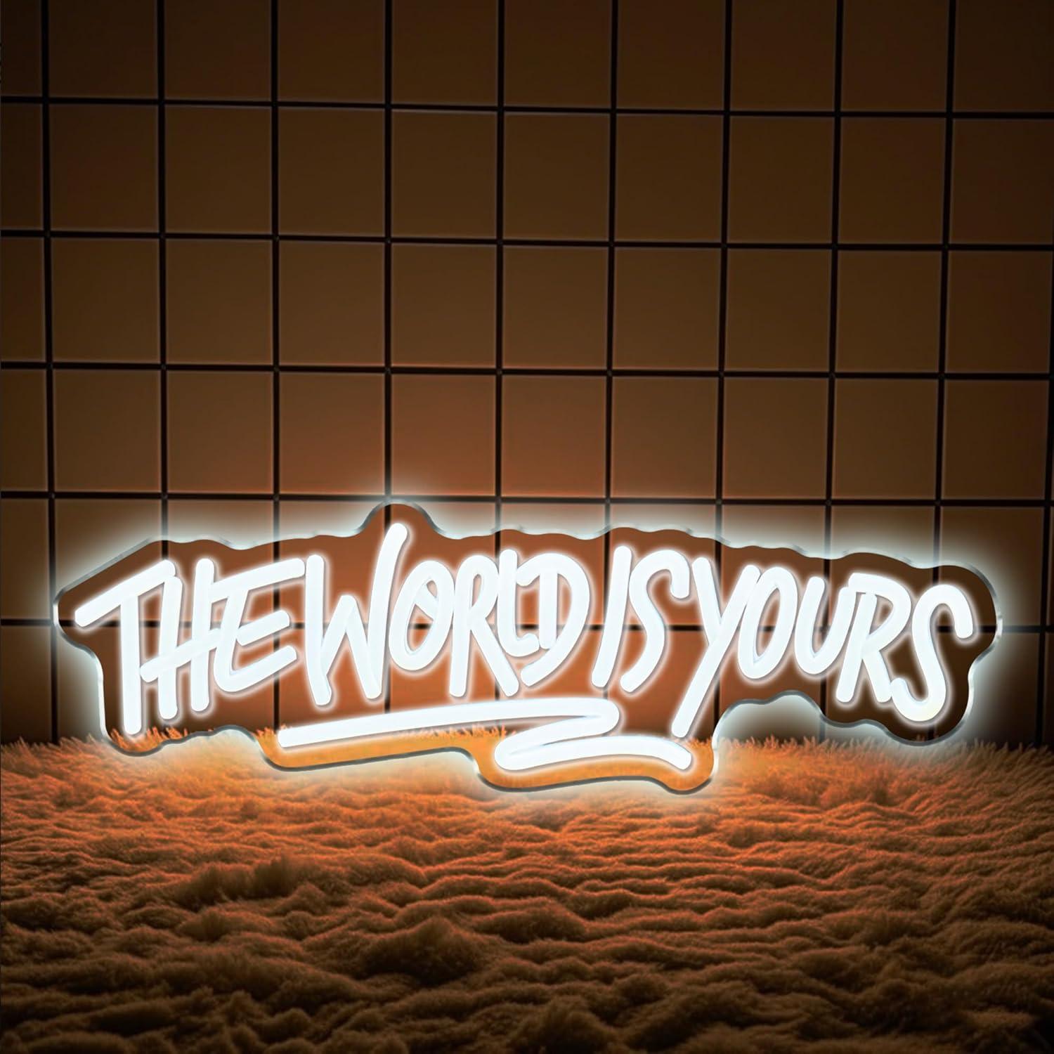 Letrero de neón The World is Y - Wedding Led reseña y precio